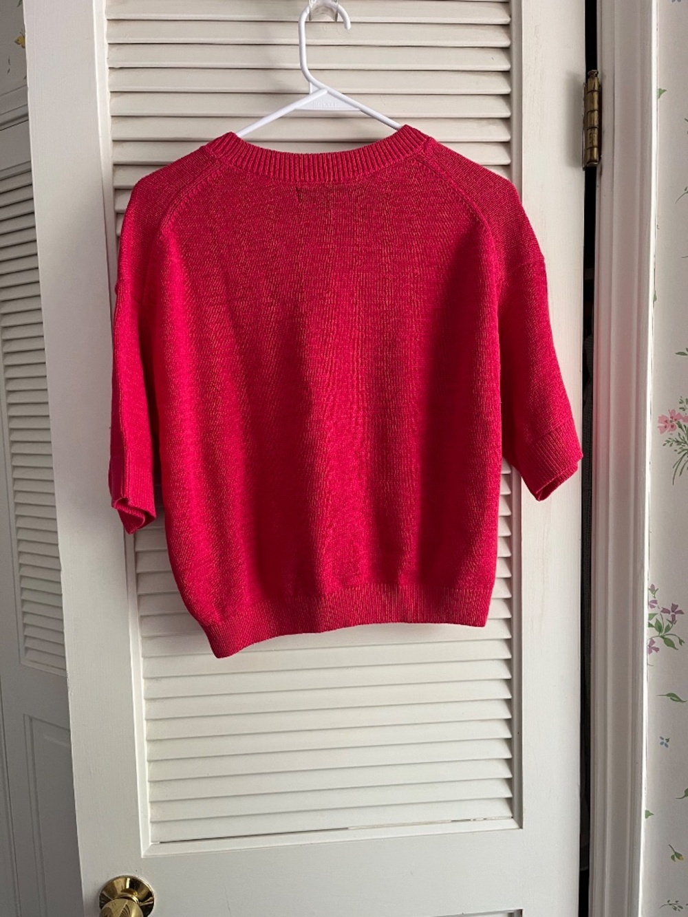 Banana Republic Factory Hot Pink Short Sleeve Summer Sweater Size M NWT - Picture 2 of 7